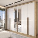 Ver imagem 1 de Guarda-roupa Casal Severo 6 Portas 6 Gavetas com Espelho - Panorama Móveis