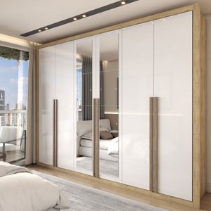 Guarda-roupa Casal Severo 6 Portas 6 Gavetas com Espelho - Panorama Móveis