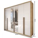 Ver imagem 4 de Guarda-roupa Casal Severo 6 Portas 6 Gavetas com Espelho - Panorama Móveis