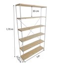 Ver imagem 3 de Estante Industrial de Ferro Ample 6 Prateleiras Natural e Branco