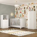 Ver mais imagens de Quarto Infantil com Berço 3 em 1 Luíza Multimóveis Branco