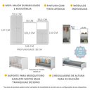 Ver imagem 4 de Quarto Infantil com Berço 3 em 1 Luíza Multimóveis Branco