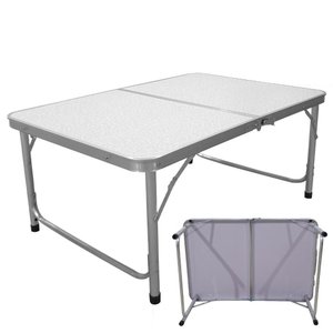 Mesa Dobrável Portátil Vira Maleta 90cm Camping Praia