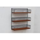 Ver imagem 2 de Fruteira Suspensa Tripla Artesanal Cozinha Frutas Legumes com Madeira Grande 60 Cm