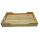 Ver imagem 1 de Bandeja Retangular Decorativa Café Alça Madeira Pinus
