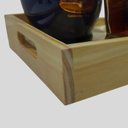 Ver imagem 3 de Bandeja Retangular Decorativa Café Alça Madeira Pinus