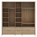 Ver imagem 5 de Guarda Roupa Casal 220cm 5 Portas Madeira Maciça Nira Tauari F07 - Mpozenato