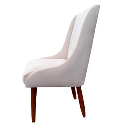 Cadeira Para Sala de Jantar Lizz Pés Palito Veludo Bege D'Classe Decor - 2