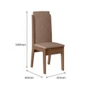 Ver imagem 4 de CONJUNTO SALA DE JANTAR LUANDA 1,35 X 0,90 COM 6 CADEIRAS AMÊNDOA 73B