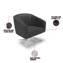 Ver imagem 7 de Kit 02 Poltronas Giratória Stella Corino Preto Base Cromada - D’Rossi