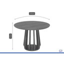 Ver imagem 3 de Mesa Cozinha Pitanga Madeira 109x109cm Madeira/Cinamomo Cimol