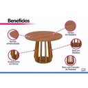 Ver imagem 4 de Mesa Cozinha Pitanga Madeira 109x109cm Madeira/Cinamomo Cimol