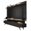 Ver imagem 1 de Rack com Painel Para Sala Vivare Wood 1.8 Tv 72 Pol. - 3 Gav:Black/Freijó