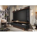 Ver imagem 2 de Rack com Painel Para Sala Vivare Wood 1.8 Tv 72 Pol. - 3 Gav:Black/Freijó