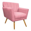 Ver imagem 4 de Poltrona Pés Palito Lauren Maranata Móveis Rosa Bebê