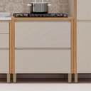 Ver imagem 1 de Balcão 1 Porta 1 Gaveta MDF Linha Allure Marrom/Jequitibá/Gris Fosco
