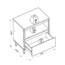 Ver imagem 3 de Balcão 1 Porta 1 Gaveta MDF Linha Allure Marrom/Jequitibá/Gris Fosco
