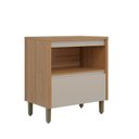 Ver imagem 4 de Balcão 1 Porta 1 Gaveta MDF Linha Allure Marrom/Jequitibá/Gris Fosco