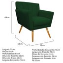 Ver imagem 3 de Poltrona Pés Palito Lauren Maranata Móveis Verde