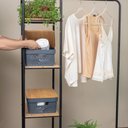 Ver mais imagens de Kit 2 caixas organizadoras multiuso empilhável com tampa de bambu poá 10L cinza - Oikos