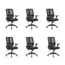 Ver imagem 2 de Kit com 6 Cadeiras Office Diretor Ajustavel e Ergonomica com Nr 17 Montana