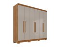 Ver imagem 4 de Guarda-Roupa Casal com 6 Portas 180cm Multimóveis Cinamomo/Off White