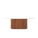 Ver imagem 3 de Conjunto de Jantar Mesa Retangular com Vidro Kalina 8 Cadeiras Saga - Canella c/ Cru