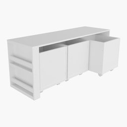 Rack Com Baús Infantil Com Porta Livros Carmo 100% Mdf WoodCore - 4