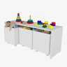 Rack Com Baús Infantil Com Porta Livros Carmo 100% Mdf WoodCore - 2