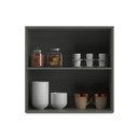 Ver imagem 3 de Armário Aéreo Cozinha 70 Cm Domus 1 Porta com Nicho Silver/branco - Hecol Móveis