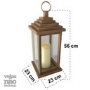 Ver imagem 2 de Lanterna Marroquina Branca Artesanal de Luxo com Vidro Libertas Rosas Lanterna Rustica Dourado