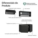Ver imagem 4 de Armário de Cozinha Compacta 200 Cm Suspenso Preto Nice Madesa 08