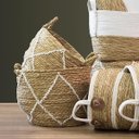 Ver imagem 6 de CESTA FIBRA NATURAL 3PÇ