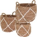 Ver imagem 1 de CESTA FIBRA NATURAL 3PÇ