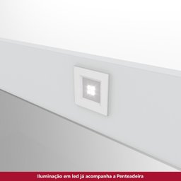 Penteadeira Camarim 7 Gavetas LED Happy Espresso Móveis - 6 Penteadeira Camarim 7 Gavetas LED Happy Espresso Móveis - 6