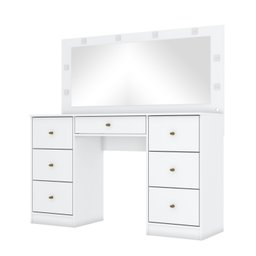 Penteadeira Camarim 7 Gavetas LED Happy Espresso Móveis - 3 Penteadeira Camarim 7 Gavetas LED Happy Espresso Móveis - 3