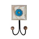 Ver imagem 7 de Kit Banheiro com 2 Toalheiros Duplos + Porta Papel Higiênico + Toalheiro Rustico Artesanal Cor Azul