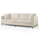 Ver imagem 4 de Sofá Fixo Ravi 3 Lugares Luxo 2,30m Castellar Móbile Branco Corino Off White