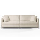 Ver imagem 2 de Sofá Fixo Ravi 3 Lugares Luxo 2,30m Castellar Móbile Branco Corino Off White