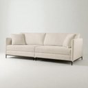 Ver imagem 7 de Sofá Fixo Ravi 3 Lugares Luxo 2,30m Castellar Móbile Branco Corino Off White