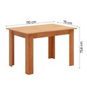 Ver imagem 5 de Conjunto Mesa de Jantar Retangular Palace Mel 4 Cadeiras Sol Linho Bege