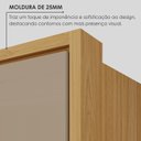 Ver imagem 7 de Conjunto Infantil/Juvenil Guarda-Roupa e Cômoda em MDF Lizz Marrom Hannover Fendi