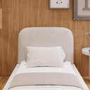Ver imagem 5 de Cama Solteiro e Cabeceira Estofada 100% Mdf sob Medida Luxo Cor:linho Persa