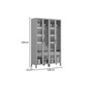 Ver imagem 3 de Cristaleira Sala Jantar Allure LED 140cm Gris Linea
