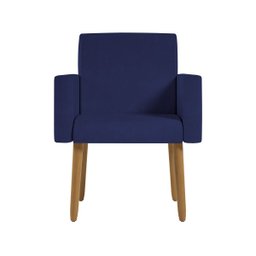Poltrona Nina Escritório Recepção Pés Palito - Balaqui Decor Cor:azul Marinho - 4