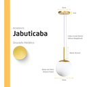 Ver imagem 4 de Kit2 Lustre Bolinha Jabuticaba Dourado – Lavabo, Quarto e Sala