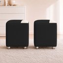 Ver imagem 1 de Kit 2 Puffs Decorativos Urban Corino para Sala Quarto Hall de Entrada Compactos Assento Extra Preto