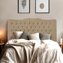 Ver imagem 3 de Cabeceira de Cama Box Casal 140 Cm Dunas - Veludo Bege Escuro