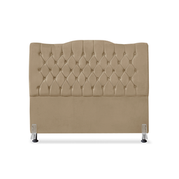 Cabeceira de Cama Box Casal 140 Cm Dunas - Veludo Bege Escuro - 2
