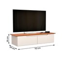 Ver imagem 4 de Rack Aparador Suspenso Flow com 2 Portas Basculante Off White/freijo